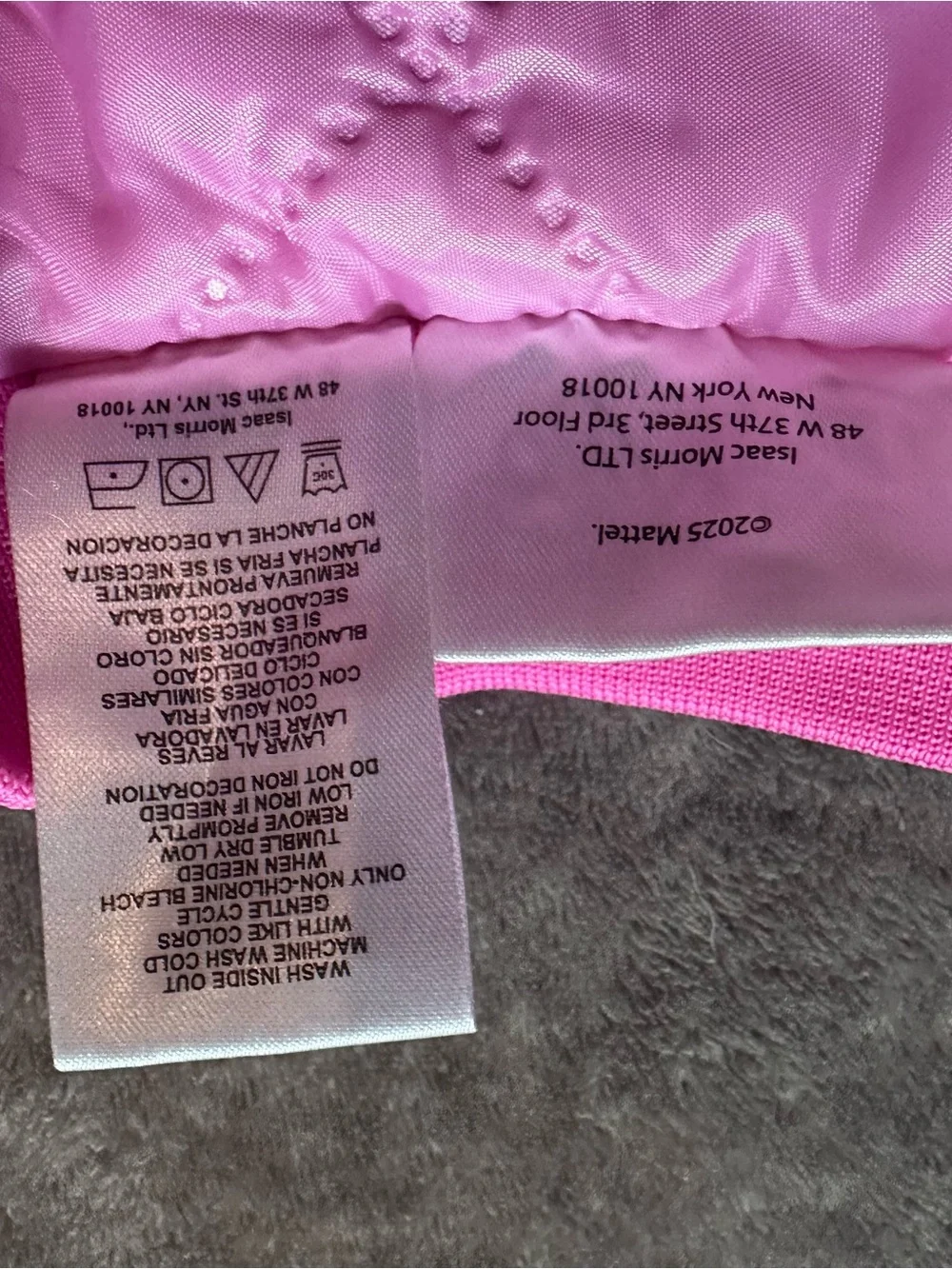 Barbie Girls 6/6X Pink Satin Bomber Jacket California Racing #59 Mattel 2025